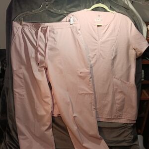 Adar Light Pink Womens Scrub Set Size XL SOFT
